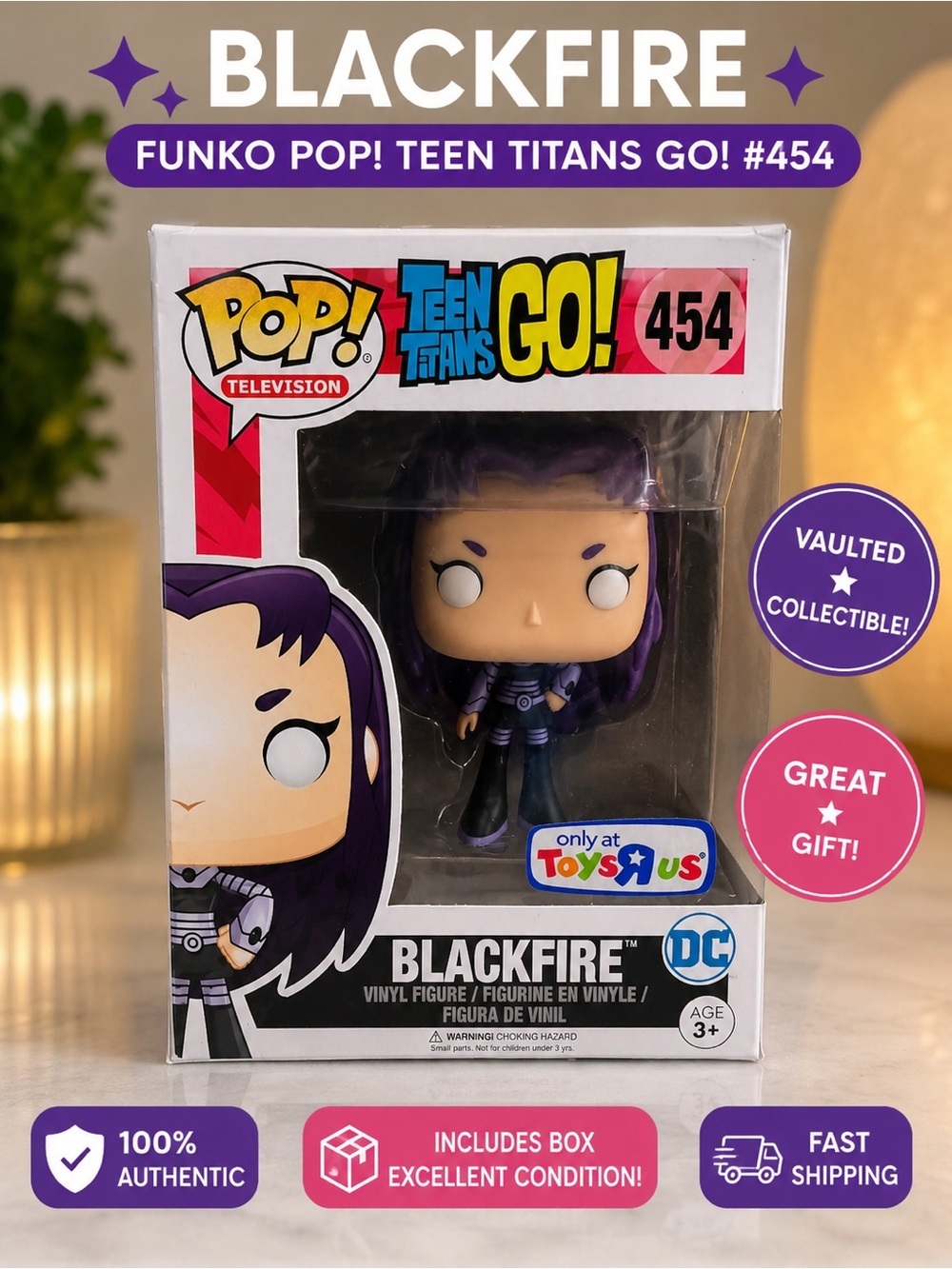 Funko Pop! Blackfire Purple & Black Vinyl Figure (Teen Titans Go!)